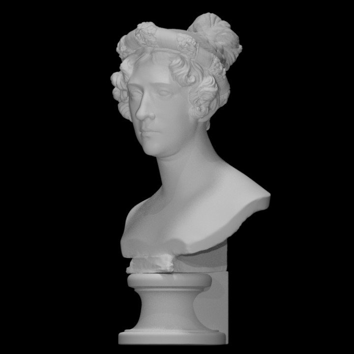 Büste Augusta Wilhelmine Luise Prinzessin hesse kassel Herzogin Cambridge Scan Skulptur Marmor duchess of cambridge christian daniel rauch 3D print model - Mito3D