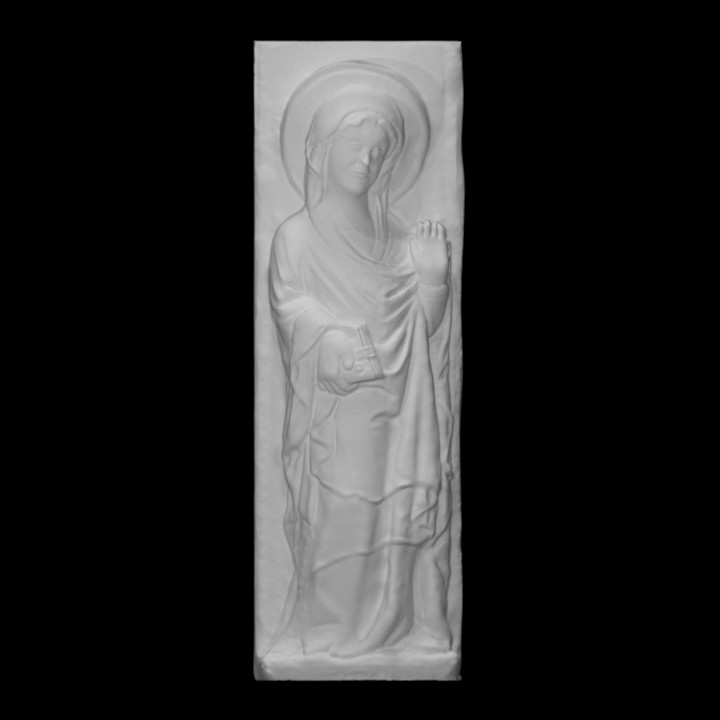 vierge Annonciation analyse christianisme Marie soulagement 3D print model - Mito3D