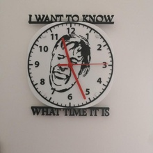 adrian's meme face clock & garden design forest series time watch adrian cele spixellati 3d print model - Mito3D