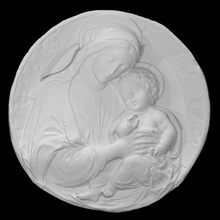 virgin child scan christianity jesus sculpture religion plaster mary relief cast 3d print model - Mito3D