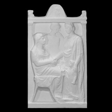 marble stele woman scan greek sculpture grace attic 3d print model - Mito3D