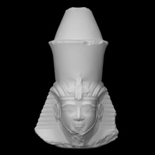 testa Faraone scansione Egitto scultura basalto frammento 3d print model - Mito3D