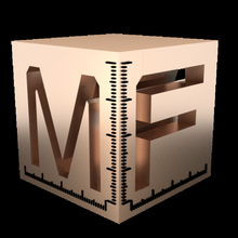 myminifactory cube mmf letter cutaway 3d print model - Mito3D