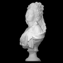 marie madeleine Guimard Varredura flor fracasso escultura mulher francês França 3dprint nobre 3dscan roupas herança cultural terracota jovem Penteado esculpido 3d print model - Mito3D