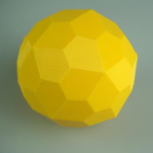 forme pentagonale hexecontahedron l'éducation mathématiques pentagone sphère géodésique platonicsolid 3d print model - Mito3D