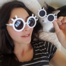 lashes glasses fashion & accessories cat fun sunglasses 3d print model - Mito3D
