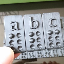 alfabeto braille + Educação acessibilidade visual pedag gico discapacidade braile 3d print model - Mito3D