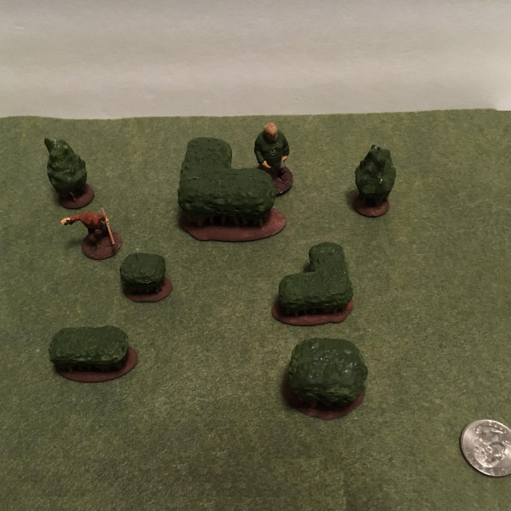 miniatura livre Formato arbustos tampo mesa terreno adereços masmorra masmorras dragões descobridor 28mm miniaturas jogos 3D print model - Mito3D