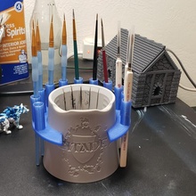 citadel water cup upgrade - brush rack & garden 3d print model - Mito3D