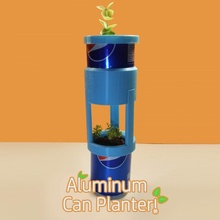 aluminum planter & garden love plant soda earth recycle pop sodacan easyprint easy print popcan hope3d earthday 3d print model - Mito3D