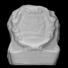 coat arms marco compagnini scan carving stone musei civici agli eremitani 3d print model - Mito3D