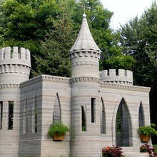 3d yazıcı ev beton kale bahçe Kral kraliçe Sarayı playtimebanner 3d print model - Mito3D