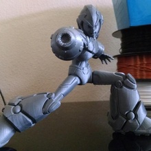 mégaman statique pose ventilateur art figure robot jouet capcom megamanx 3d print model - Mito3D