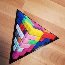 3d pyramid puzzle toys & games education toy blocks construction combination building polyomino braintelligent math polycube 3d print model - Mito3D