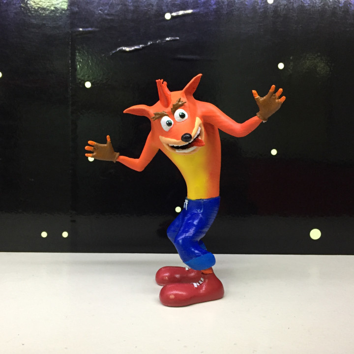 crash bandicoot fan art cute figure fun character playstation video game games 3D print model - Mito3D