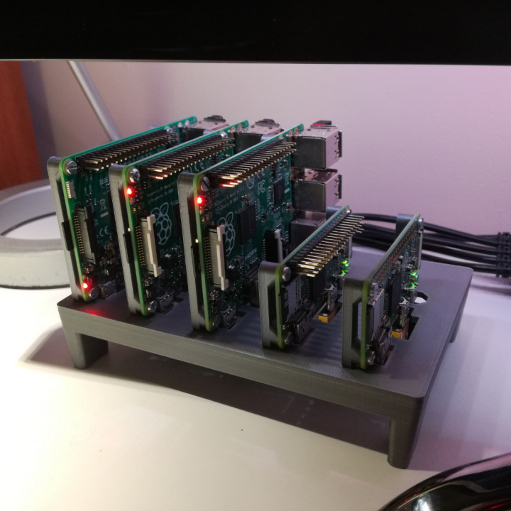 compact raspberry pi rack gadgets & electronics 3D print model - Mito3D