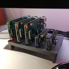 compacto frambuesa pi estante artilugio electrónica 3d print model - Mito3D
