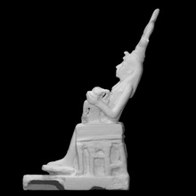seduto isis bambino horus figurina scansione Egitto scultura gruppo statuetta copper alloy 3d print model - Mito3D
