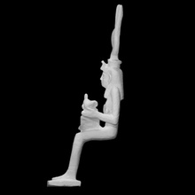 seated isis figure child horus scan egypt god goddess mythology sculpture statuette copper-alloy 3d print model - Mito3D