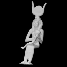 sentado isis figura niño horus escanear Egipto Dios escultura estatuilla 3d print model - Mito3D