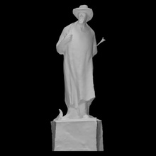 berto barbarani scan figure man bronze poet writer verona 3d print model - Mito3D