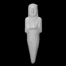 cheville figurine analyse sculpture statuette albâtre mésopotamanie 3d print model - Mito3D