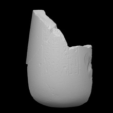 canopic jar inscription scan limestone funerary 3d print model - Mito3D