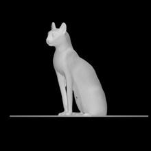 gato figurilla escanear Egipto escultura ptolemaico copper alloy 3d print model - Mito3D