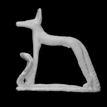 chacal figurilla escanear Egipto cobra cobre aleación 3d print model - Mito3D