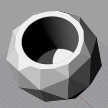 geometri pentola vaso fioriera geo geomtrico 3d print model - Mito3D