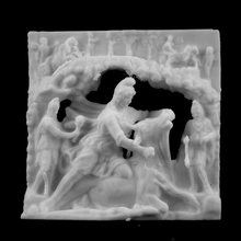 relief representing mithra louvre lens scan 3d print model - Mito3D