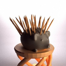 toothpick hedgehog version 2 3d print model - Mito3D