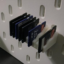 ikea skadis - sd microsd card holder pegboard hack 3d print model - Mito3D