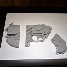 overwatch - 6 piece dva gun props & cosplay parts pistol prop small pieces multiple 3d print model - Mito3D