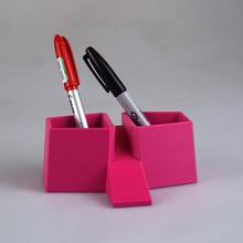 mouse bungee pencil holder combo & garden office stationery pencilholder mousebungee 3d print model - Mito3D