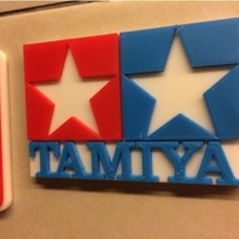 tamiya logo coloré jardin étoiles 3d print model - Mito3D