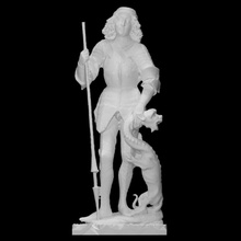st Giorgio Drago scansione mitologia scultura Europa dipingere santo legno tiglio crociate 3d print model - Mito3D