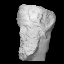double herm head dionysus scan face portrait bearded beardless 3d print model - Mito3D