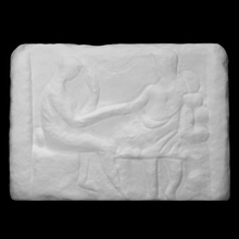 funerario estela escanear hombre mujer cifras Pareja alivio banquete 3d print model - Mito3D