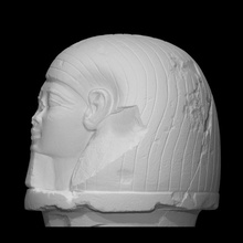 Canopic vaso coperchio scansione antico Egitto egiziano testa calcare 3d print model - Mito3D