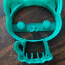biscoito cortador gatinho jardim gato gatinha 3d print model - Mito3D