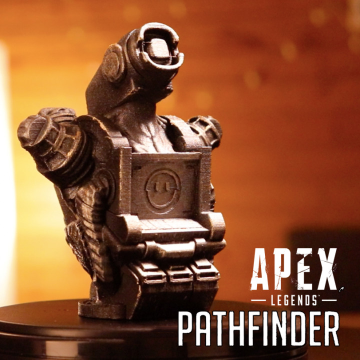 pathfinder-bust apex legends support free model fan art action bust fun toy toys fanart pathfinder ea apexlegends 3D print model - Mito3D