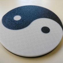 yin yang sottobicchiere bevanda cucina equilibrio 3d print model - Mito3D