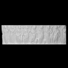sarcophagus scan curtain relief muse muses procession figues 3d print model - Mito3D