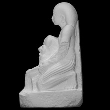 kneeling figurine scan egypt sculpture stone 3d print model - Mito3D