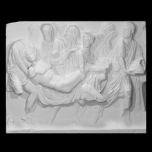 marble sarcophagus fragment scan greek sculpture meleager calydonian-boar 3d print model - Mito3D
