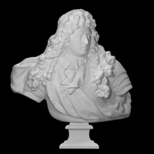Louis xiv re Francia scansione armatura marmo mantello louis coysevox 3d print model - Mito3D