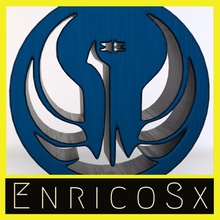 star savaşlar galatik cumhuriyet logo hayran Sanat anahtarlık Yıldız Savaşları fanart Enricosx 3d print model - Mito3D