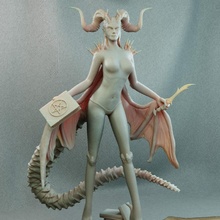 súcubo tampo mesa demônio Preto Sombrio diabo fêmea Bruxas escultura crânio personagem miniatura Sonhe 3d print model - Mito3D