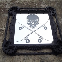 dark mirror frame steampunk gear laser 3d print model - Mito3D